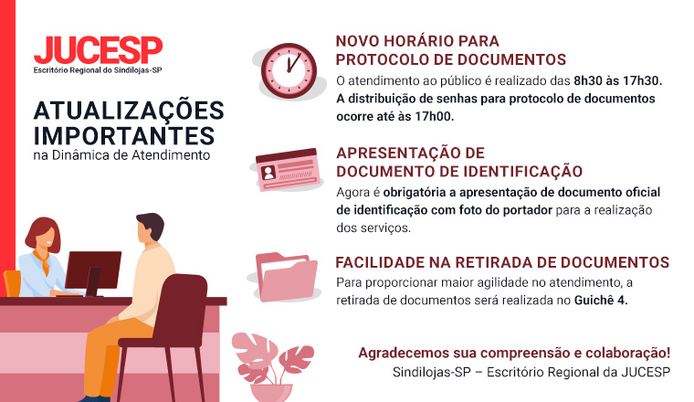 Atualizações sobre o atendimento na JUCESP